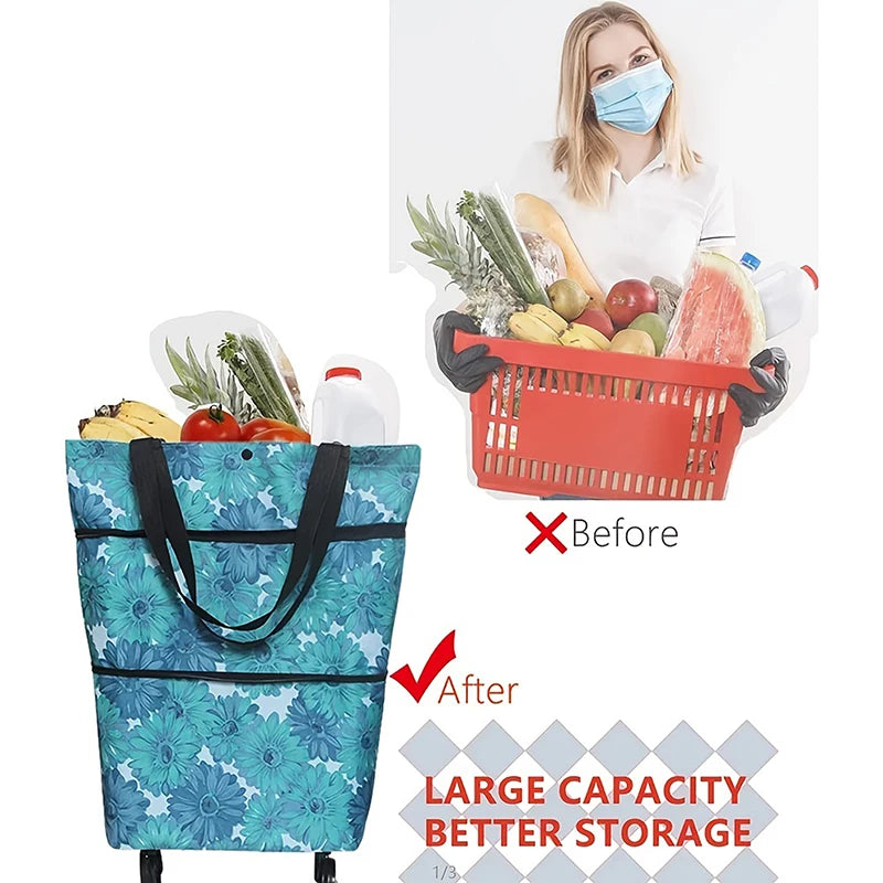 Foldable Shopping Trolley Bag