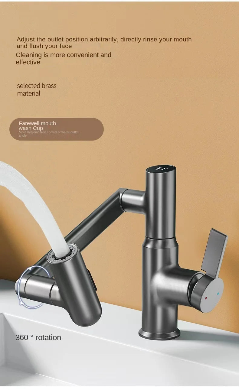 Multifunctional Pullout Wash Basin Faucet