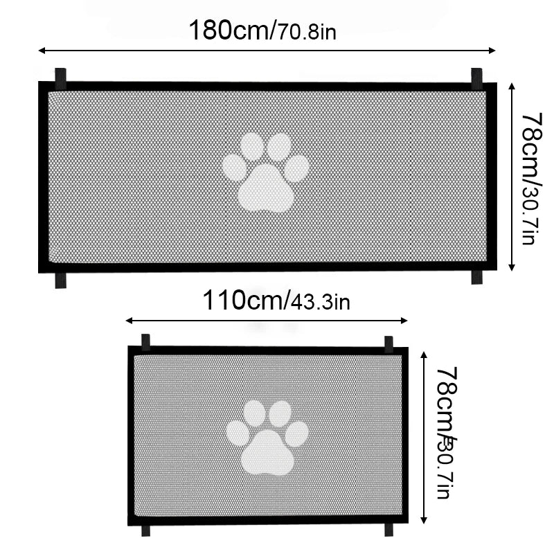 Retractable Mesh Safety Gate for Pets & Babies
