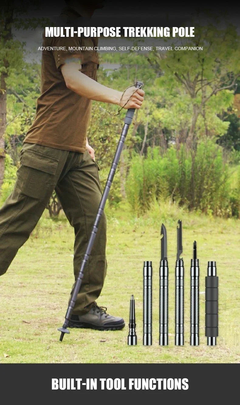 Multifunctional Aluminium Alloy Hiking Stick
