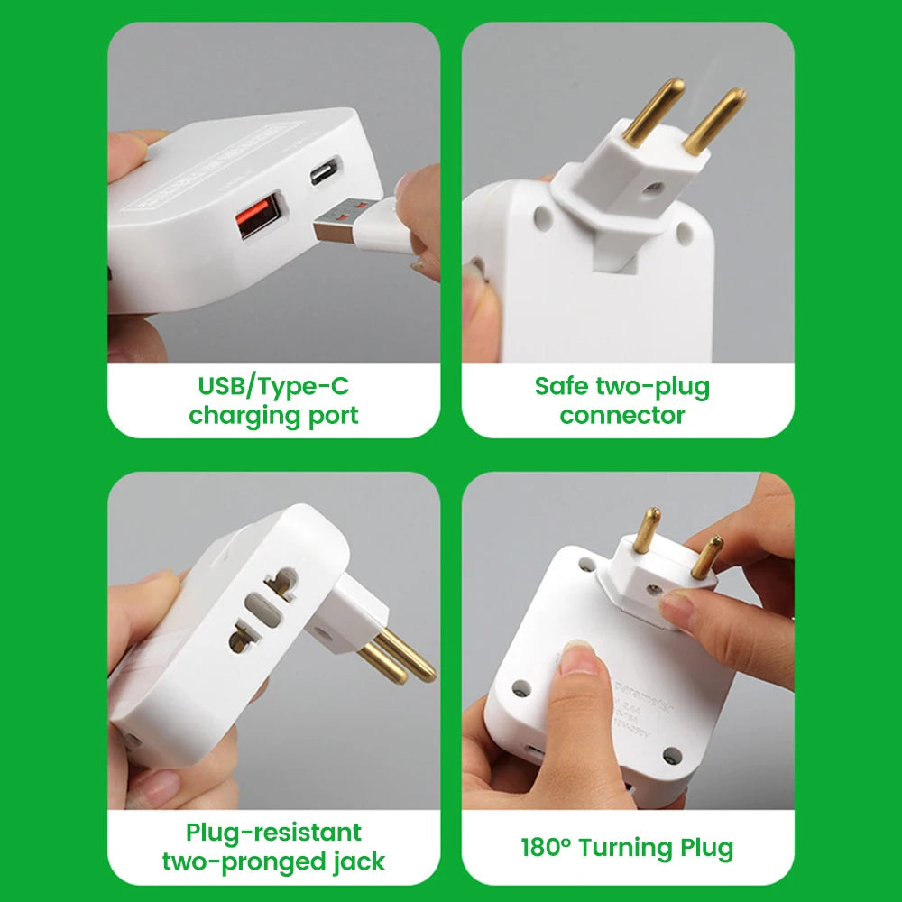 180° Rotatable Socket Converter For Phone
