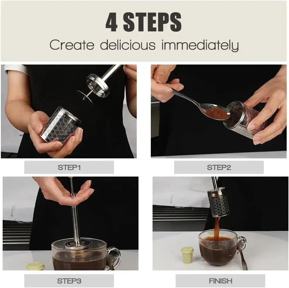 Stainless Steel Reusable Press Tea Infuser
