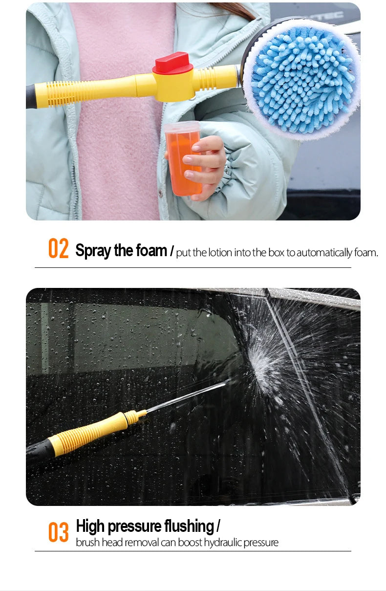 Multifunctional Car Rotary Wash Brush Kit