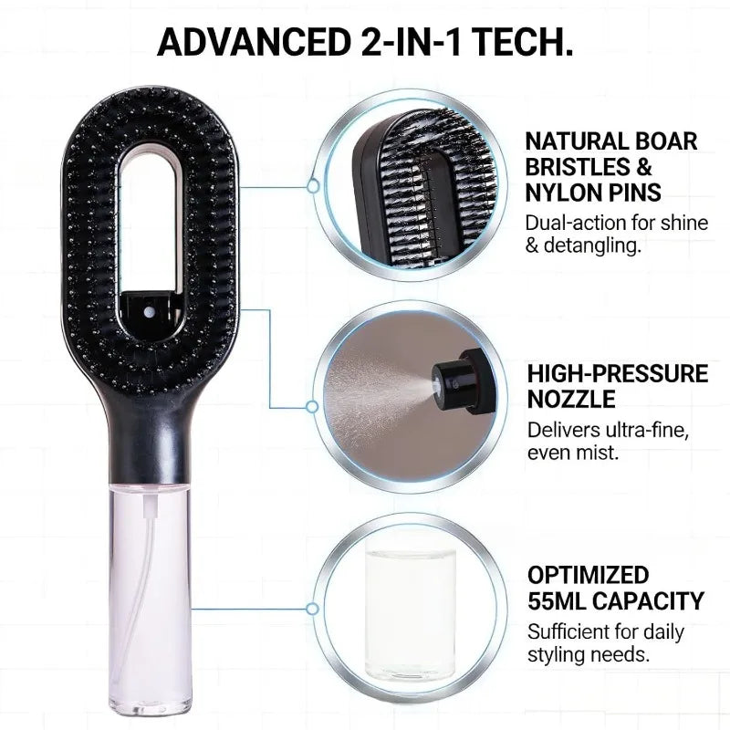 2-in-1 Multi-functional Spray Hair Brush