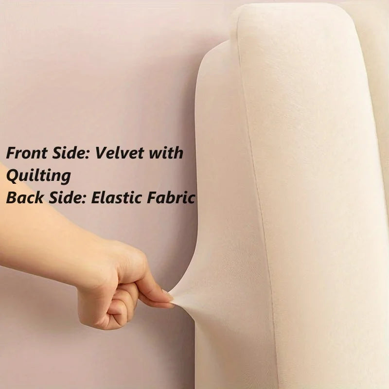 Plush Quilted Bed Headboard Protector