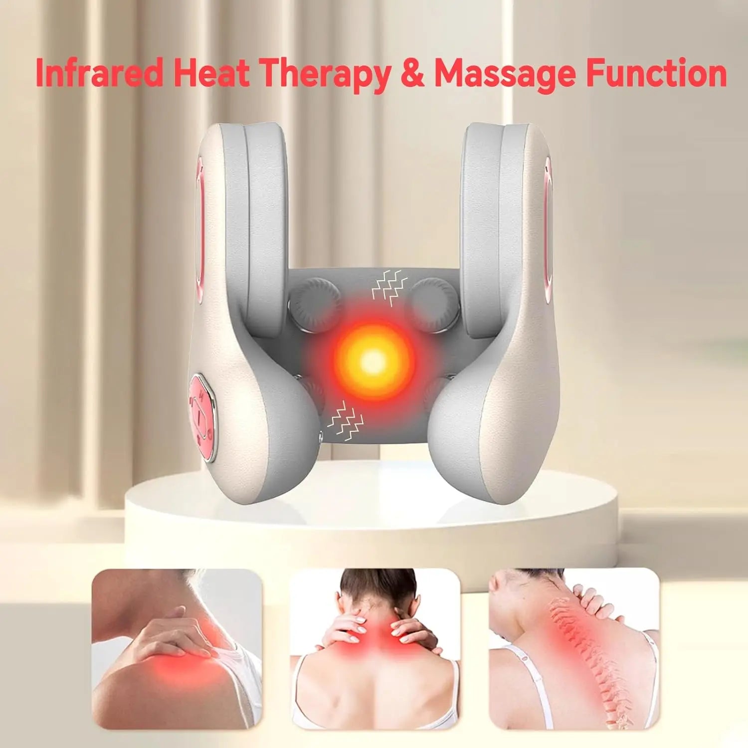 3 in 1 Headset with Neck Massager Pillow