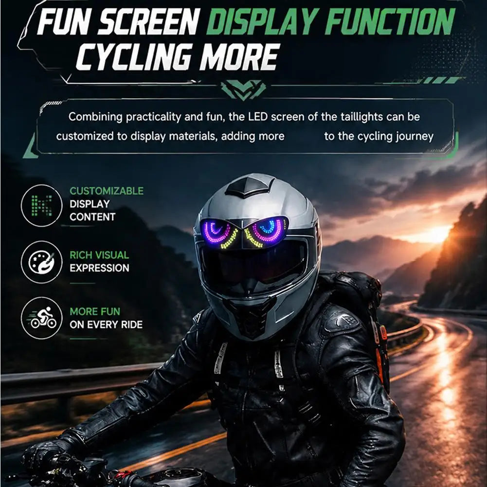 Motorcycle LED Helmet Display