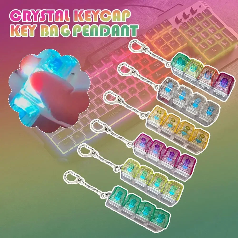 LED Stress Relief Keyboard Keychain