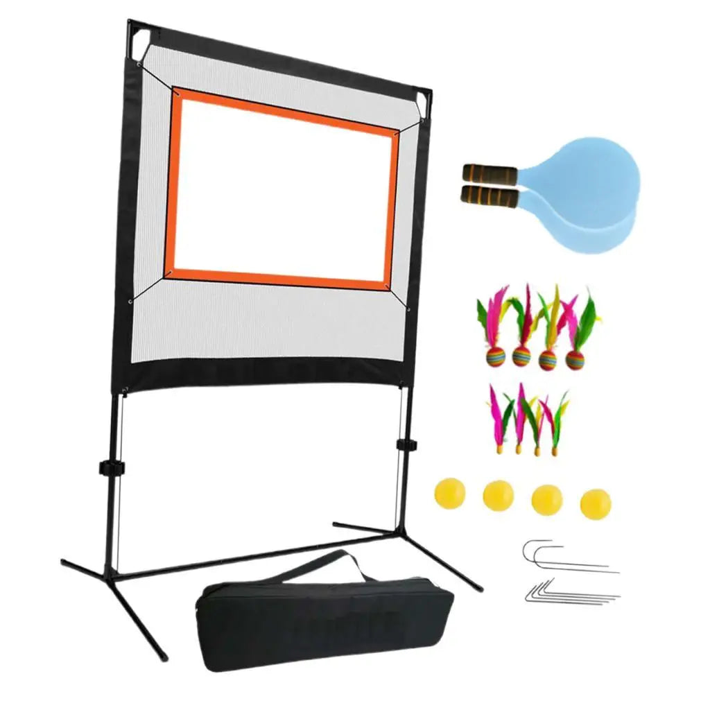 Badminton Net with Rackets