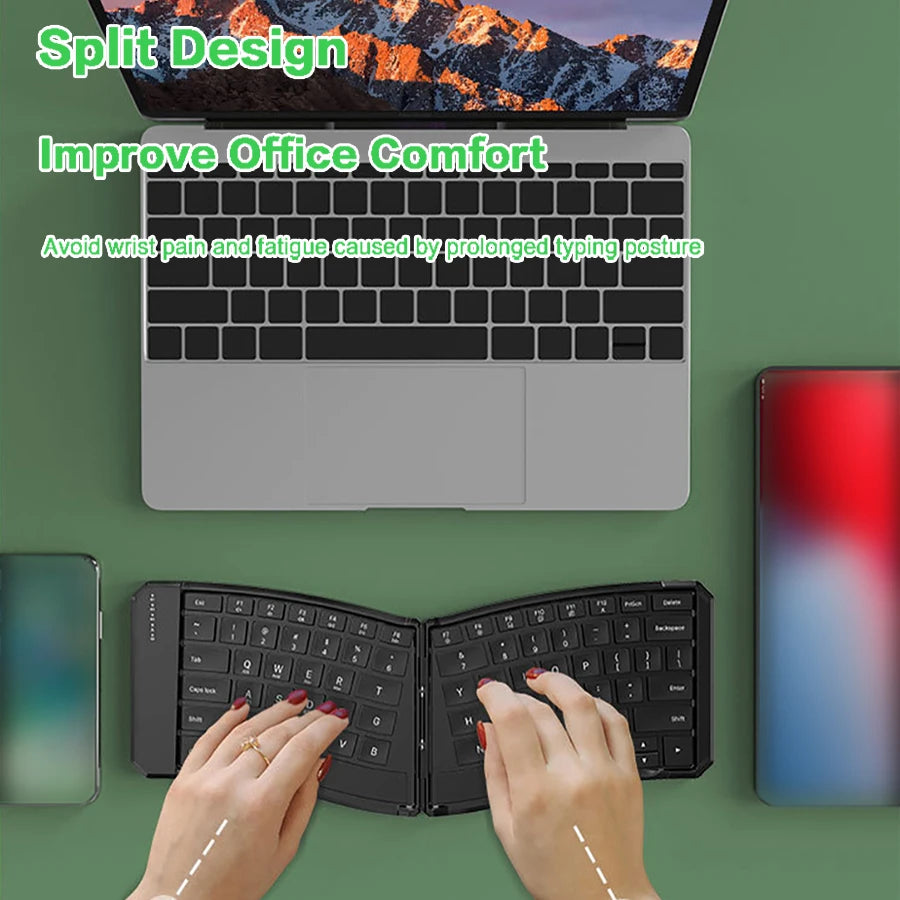 Ergonomic Multifunctional Foldable 3 in 1 Keyboard