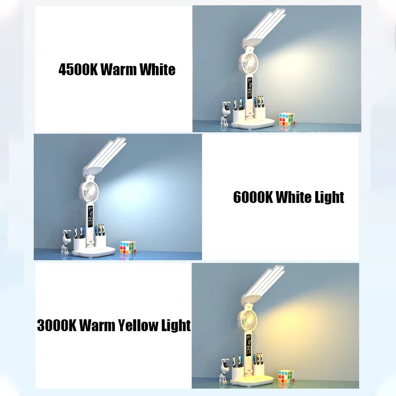 Multifunctional 3 in 1 Desk LED Lamp