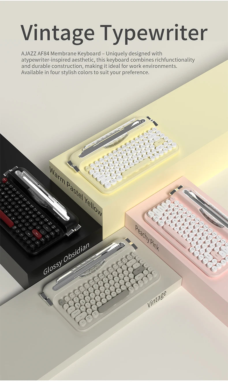 Retro Bluetooth Typewriter Keyboard