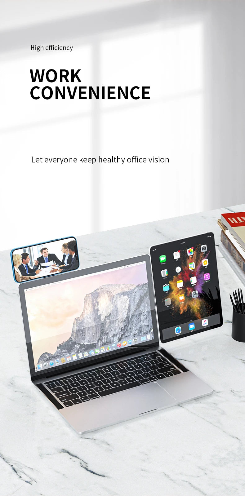 Magnetic Laptop Phone Holder