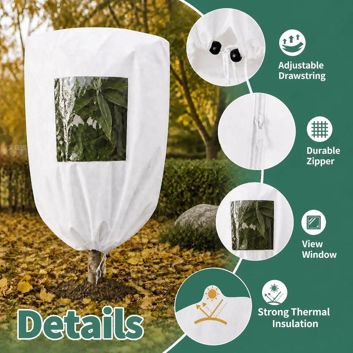 2 Pcs Plant Frost Protection Cover