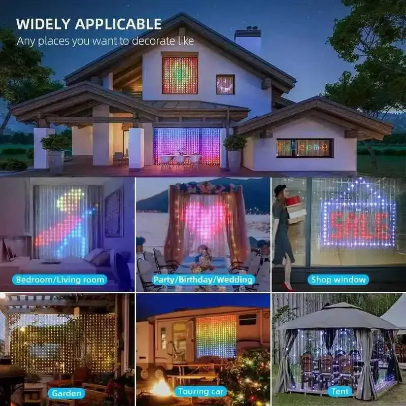 Smart LED Curtain String Lights