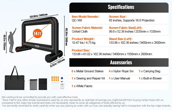 Outdoor Cinema Projector and Screen