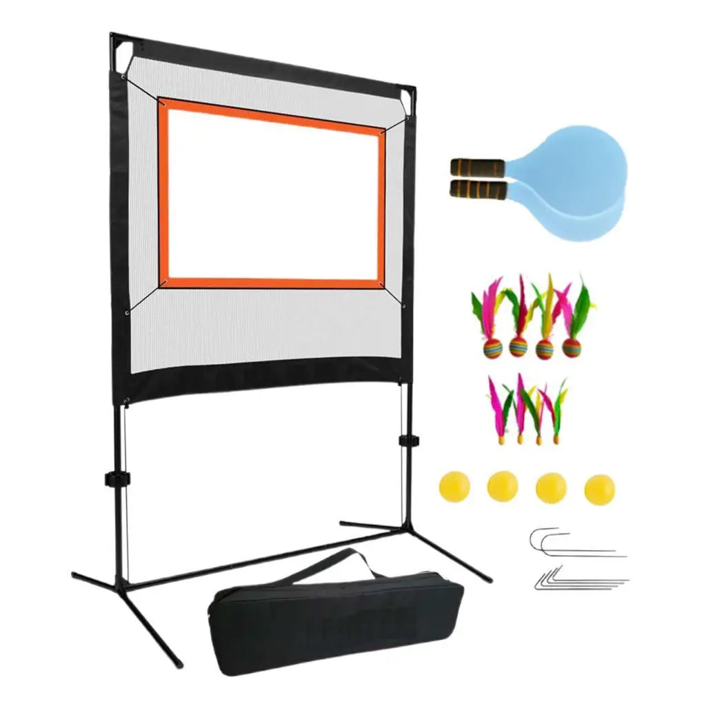 Badminton Net with Rackets