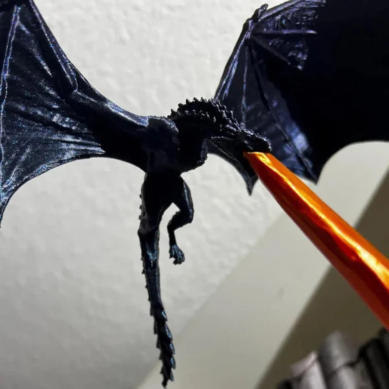 Flame Dragon Bookshelf Decor