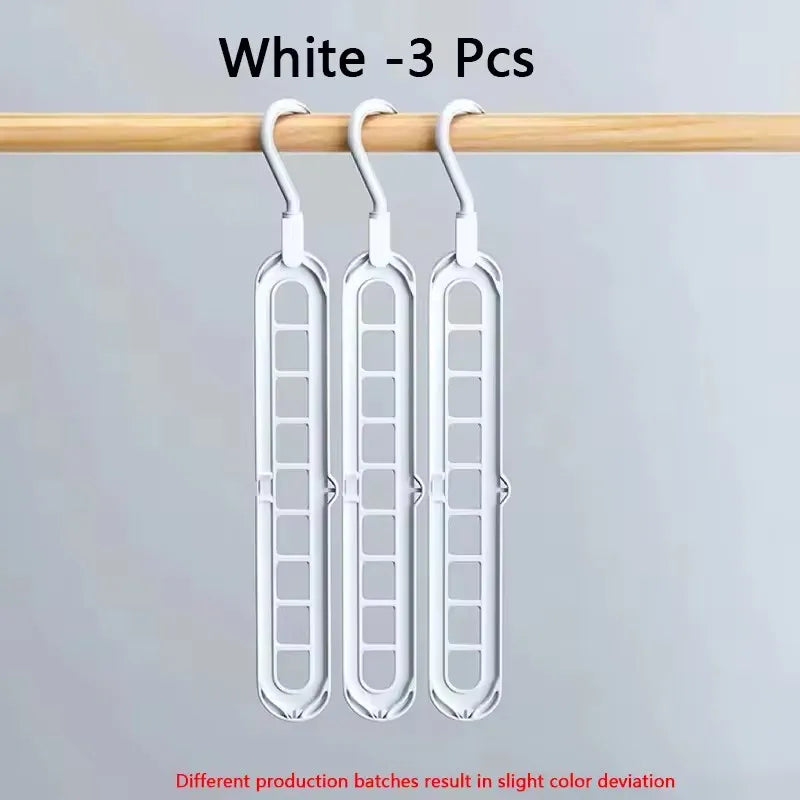 3Pcs 9-hole Clothes Hanger