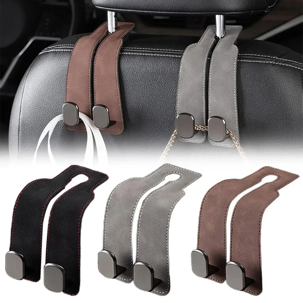Car Headrest Organizer Leather Hook
