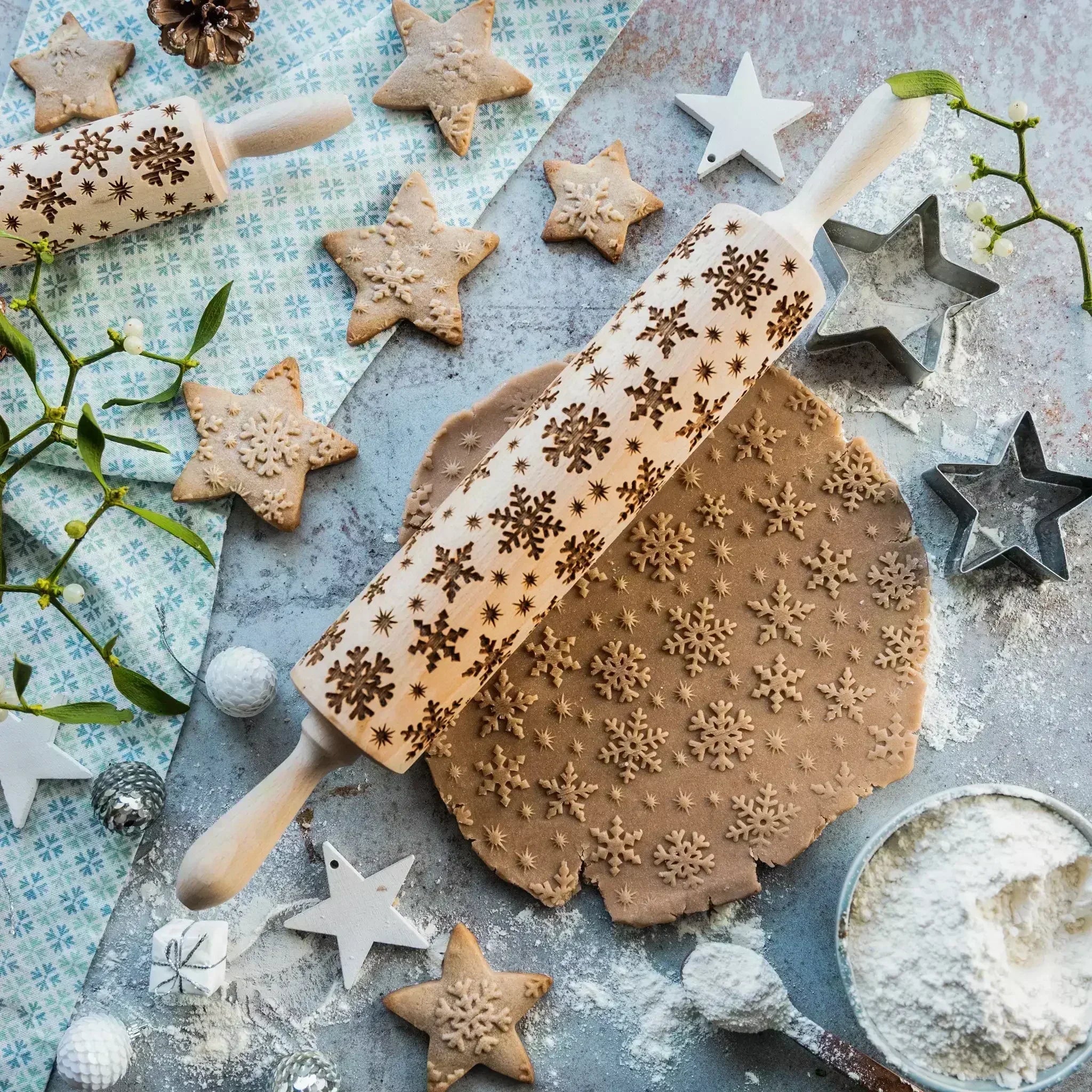 Wooden Embossed Rolling Pins