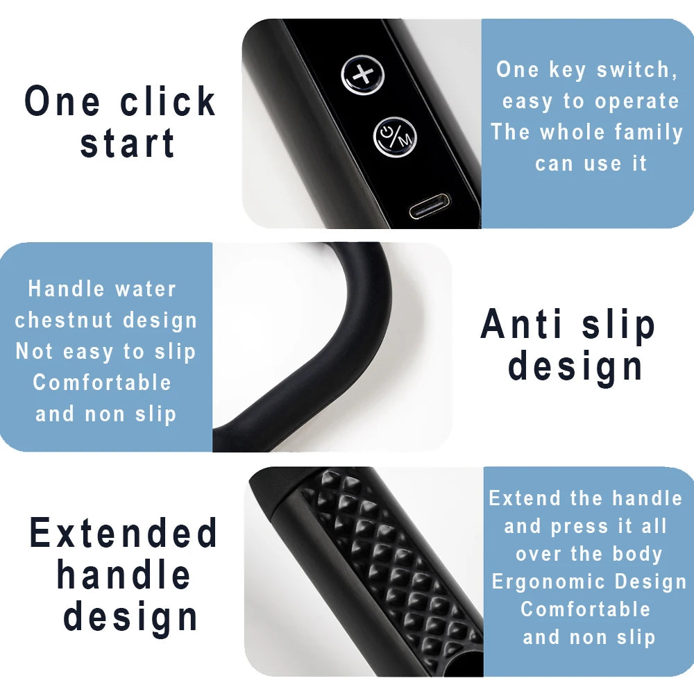 Ergonomic Long-Handle Electric Massager