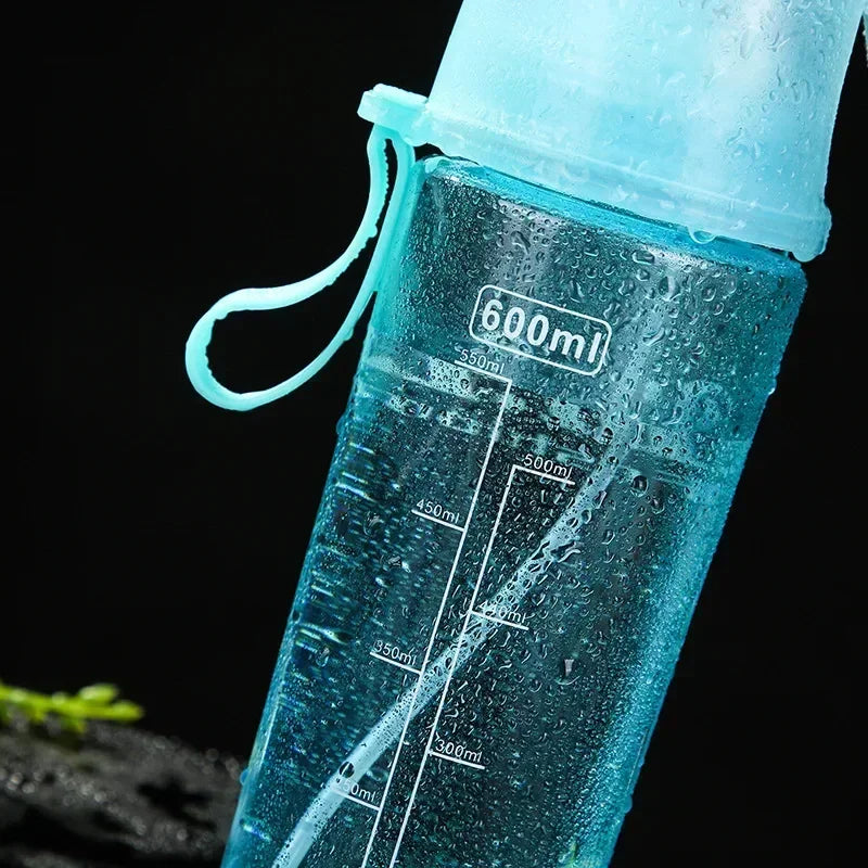 2 in 1 Portable Spray Water Bottle