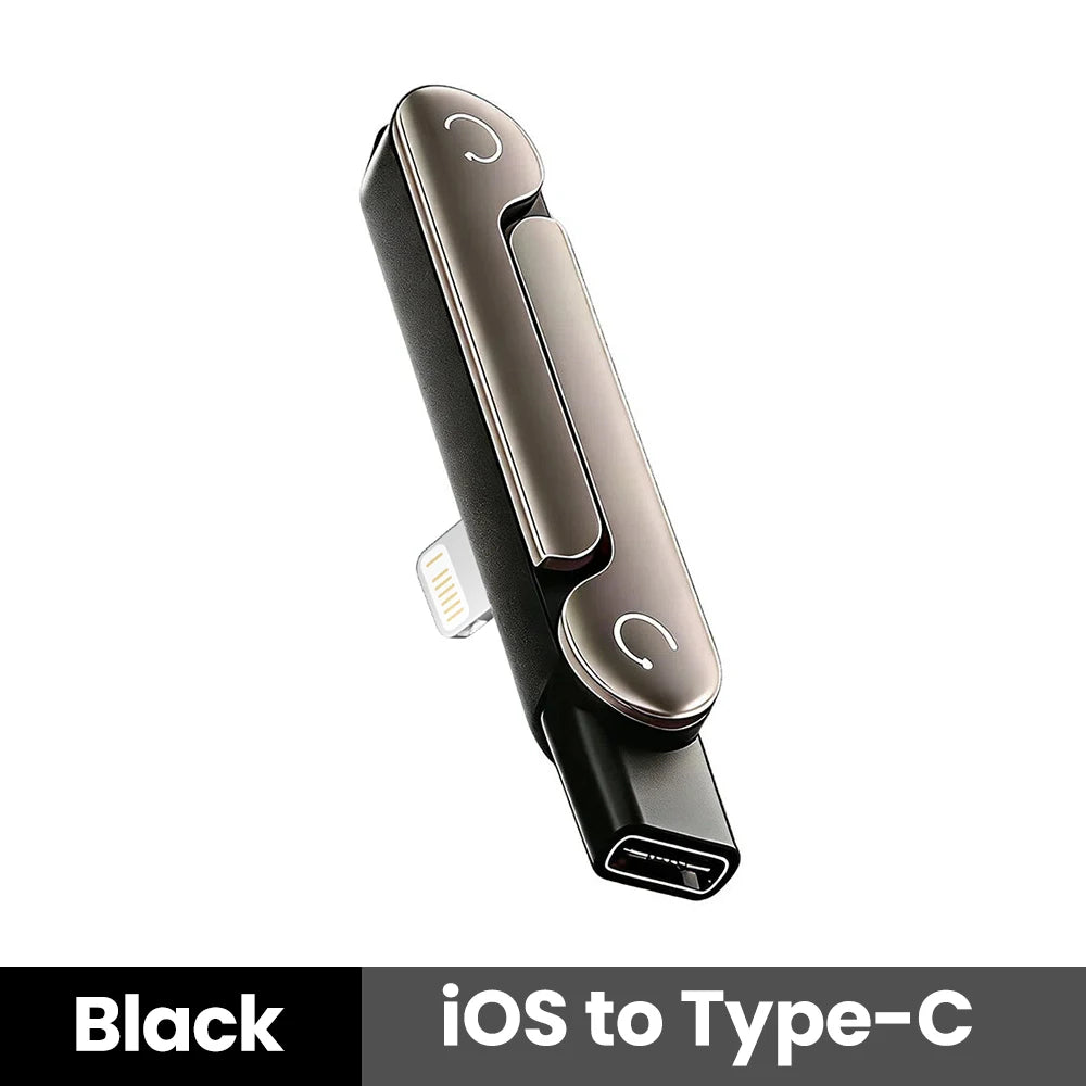 2 in 1 Type C Fast Charging Adapter with Phone Stand