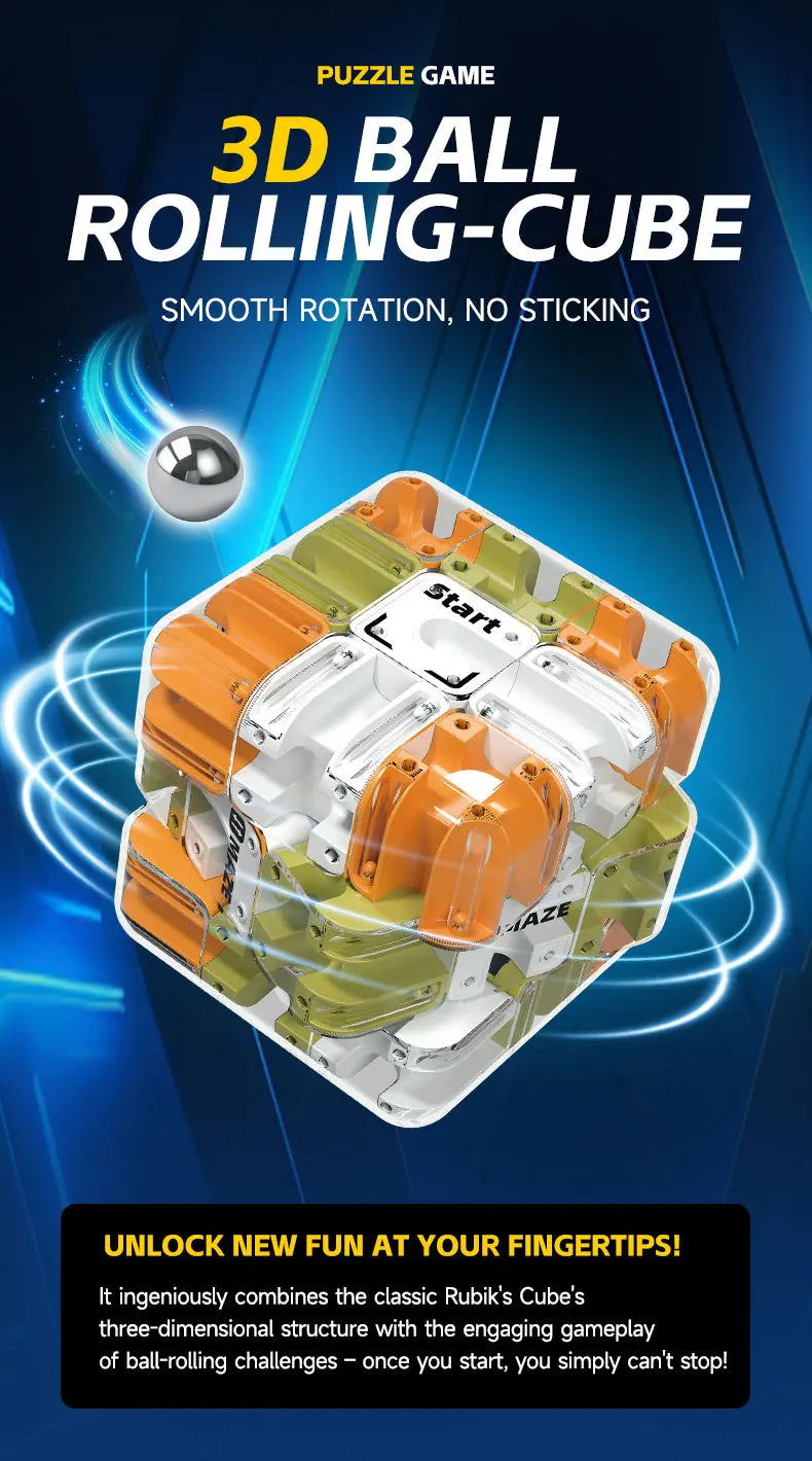 3D Maze Cube Puzzle