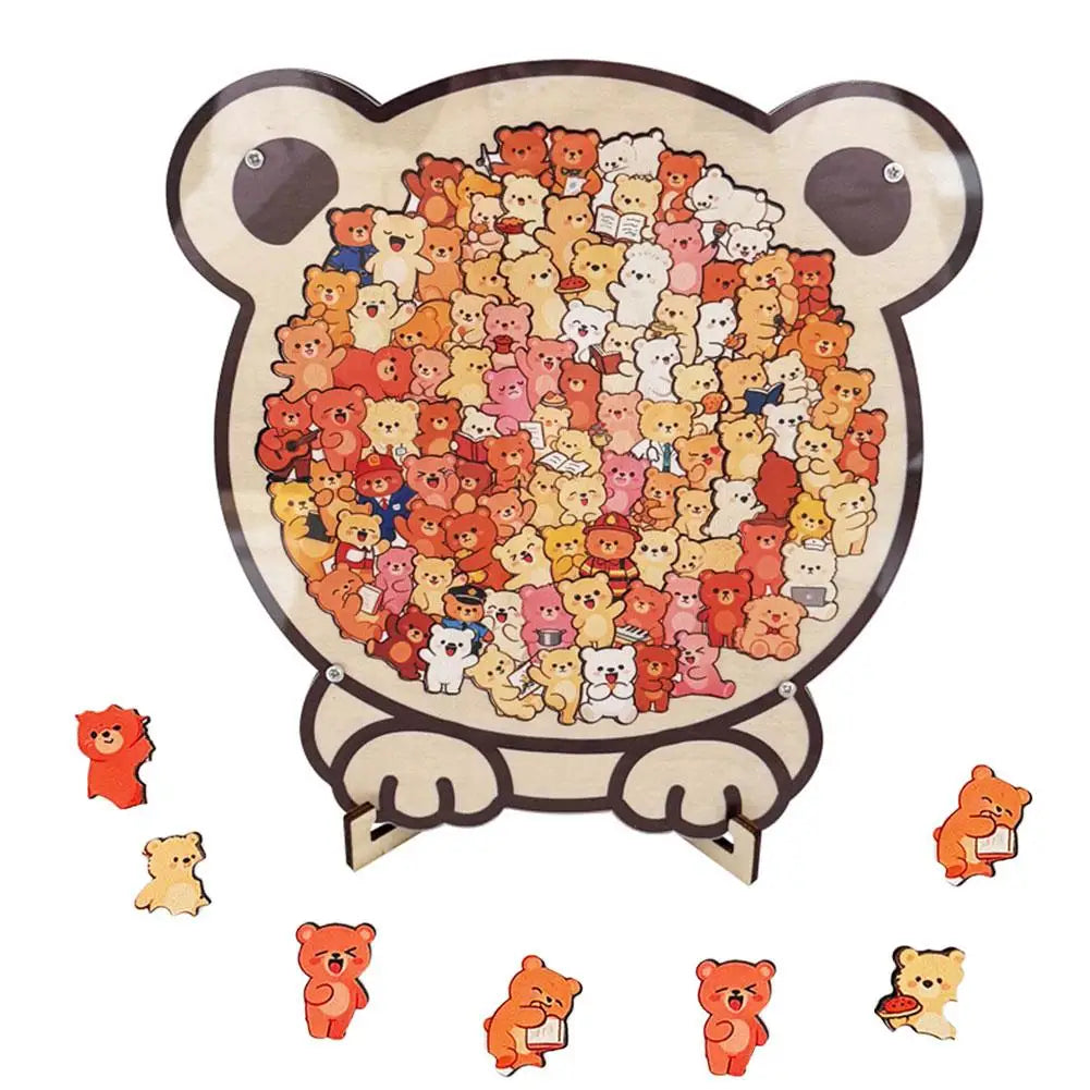 Cute Animal-Shaped Wooden Puzzle