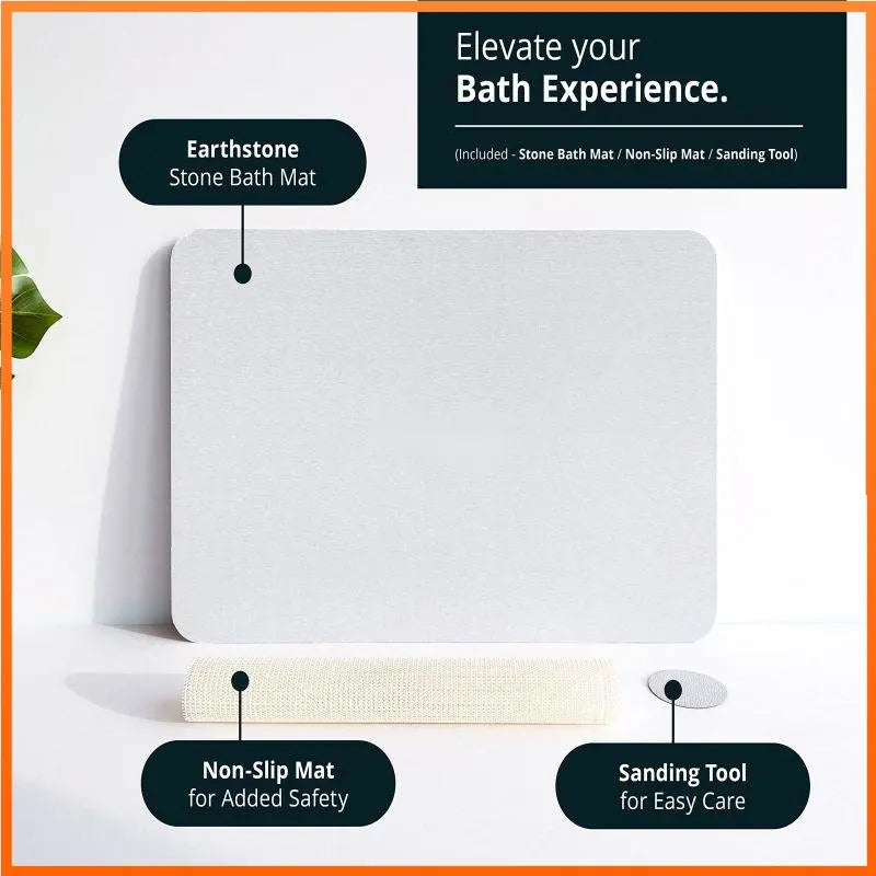 Quick Dry Stone Shower Mat