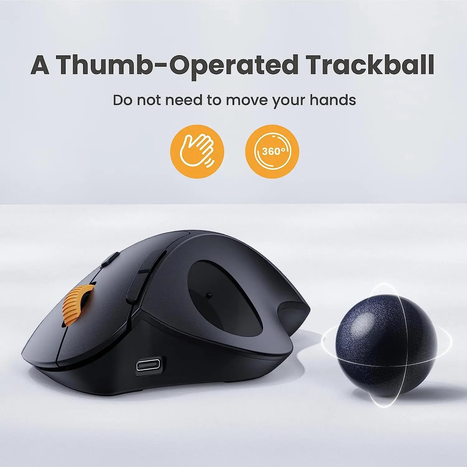 Ergonomic Wireless Trackball Mouse