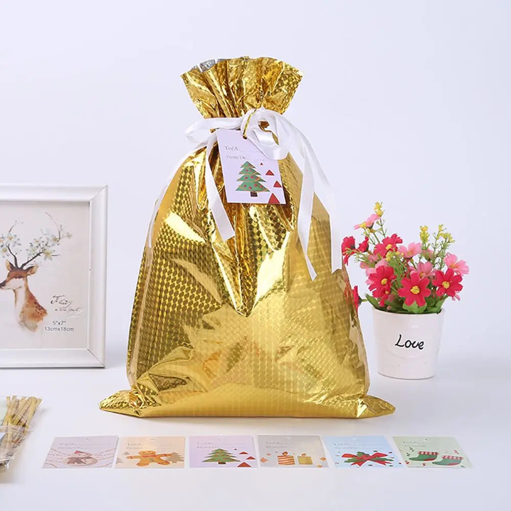 Drawstring Gift Wrapping Bags 5Pcs
