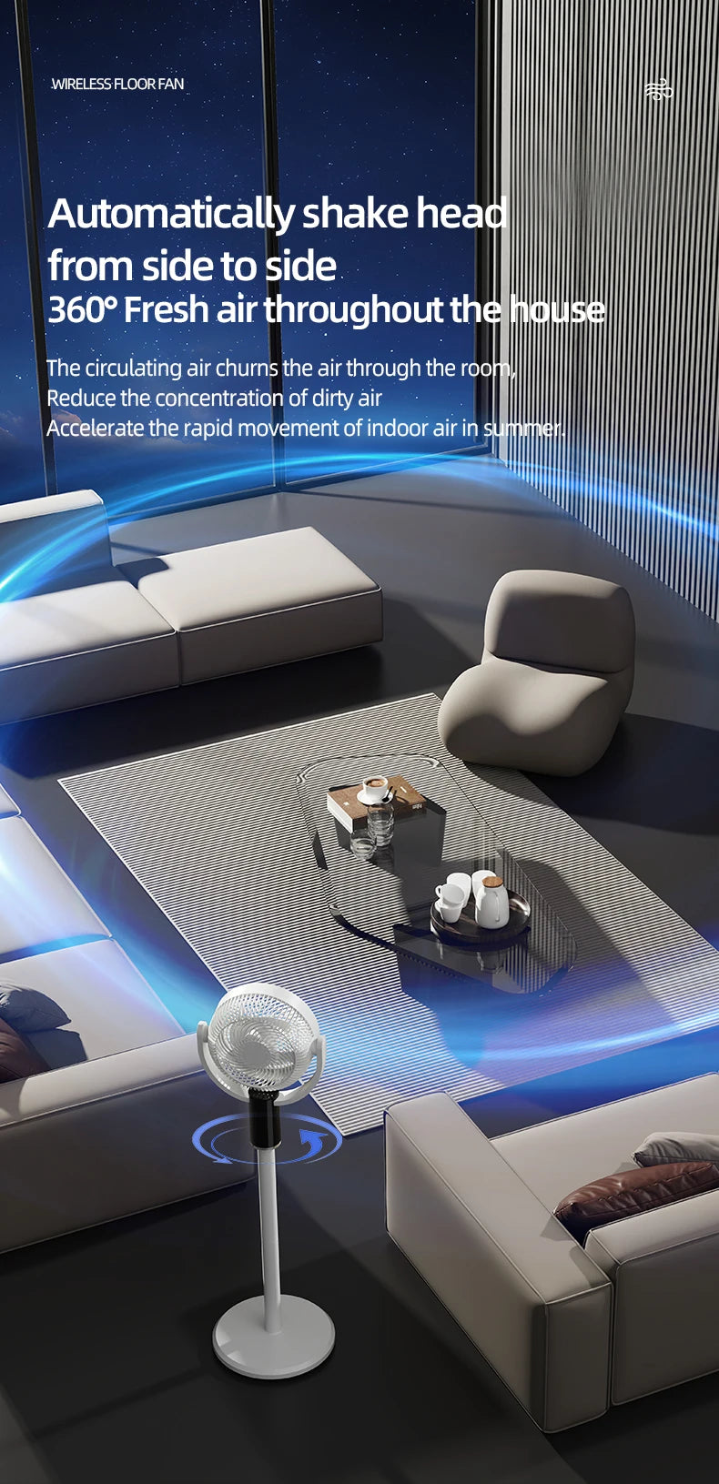 Rotating Telescopic Fan