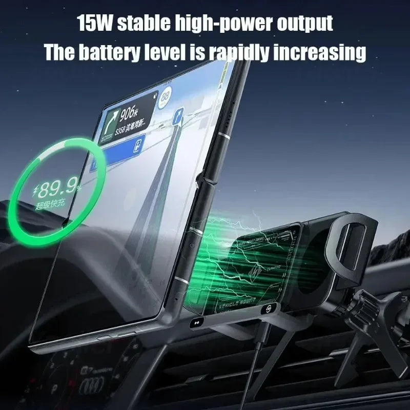 Wireless Fast Charger Flip Car Phone Holder
