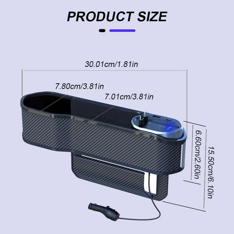Car Seat Gap Charging Storage Box