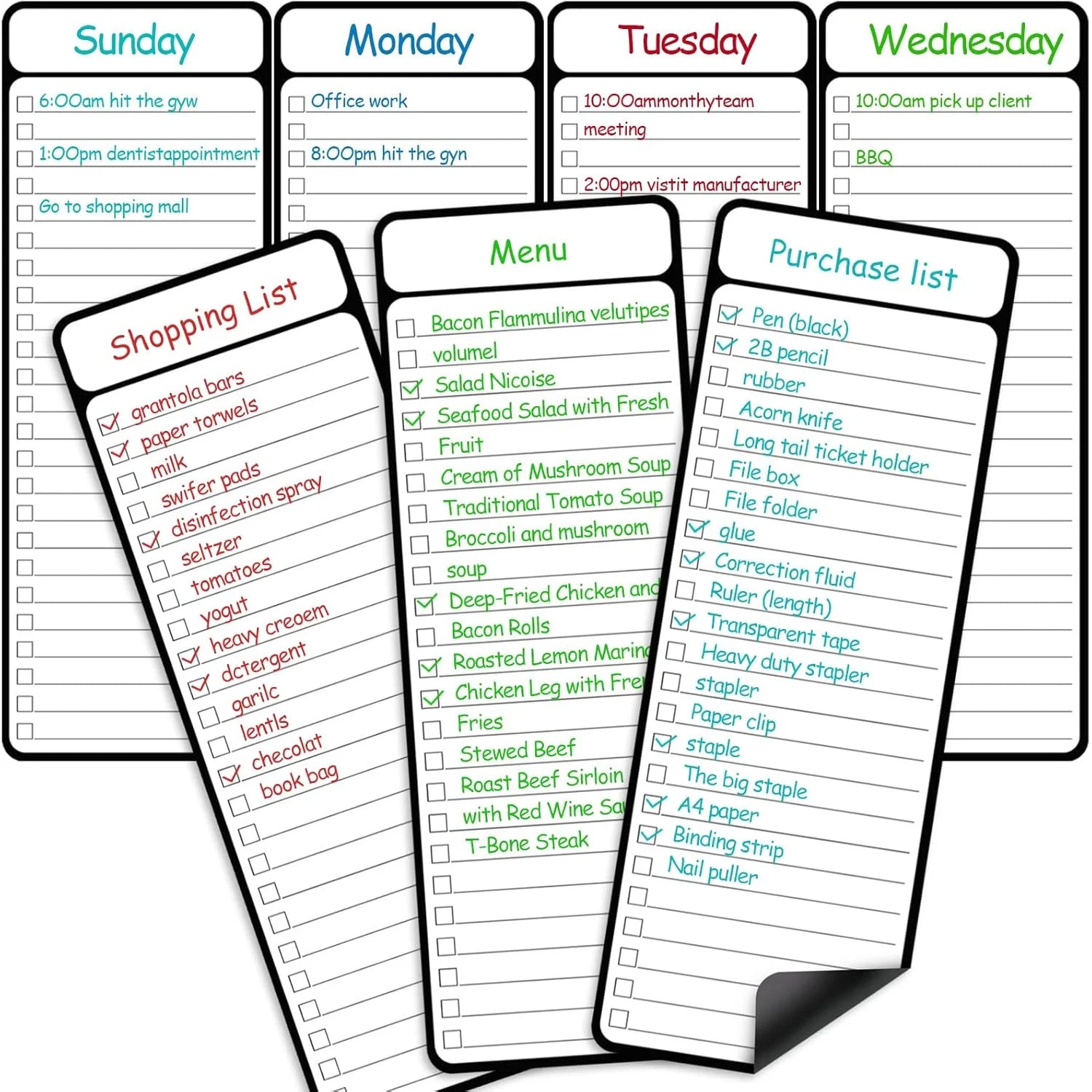 Multifunctional Magnetic Checklist Planner