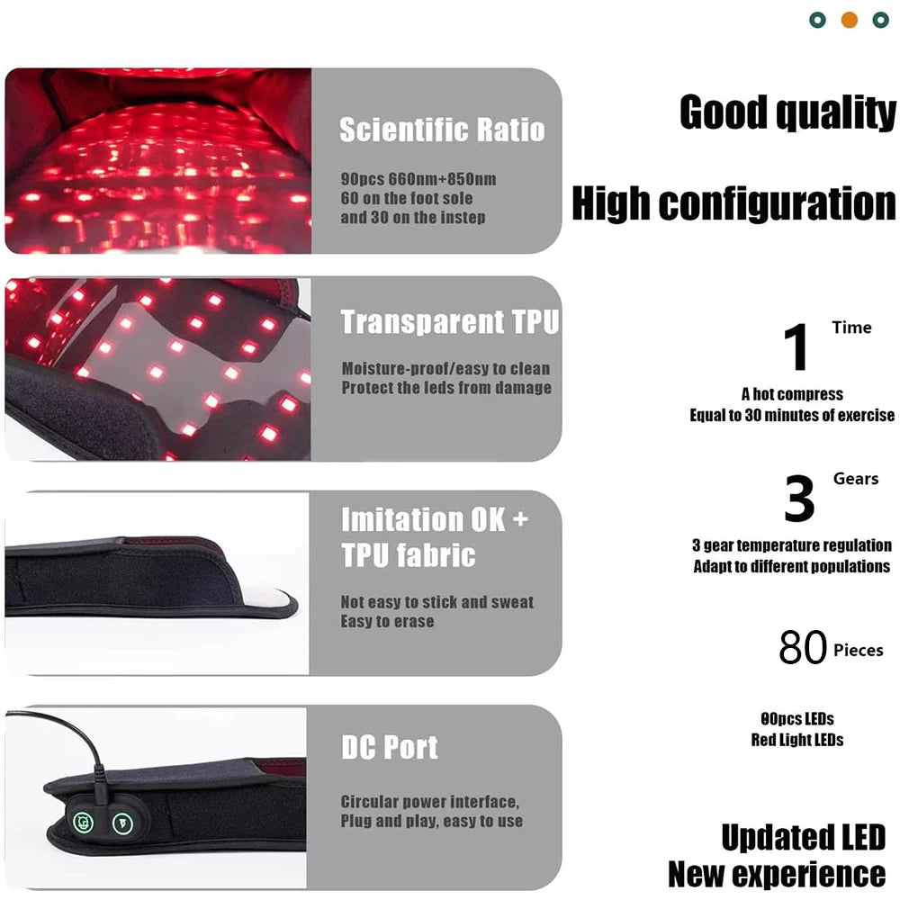 LED Infrared Light Therapy Slippers