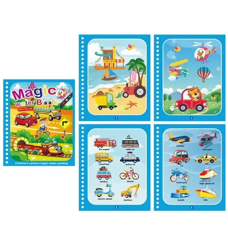 Kids Reusable Water coloring Book