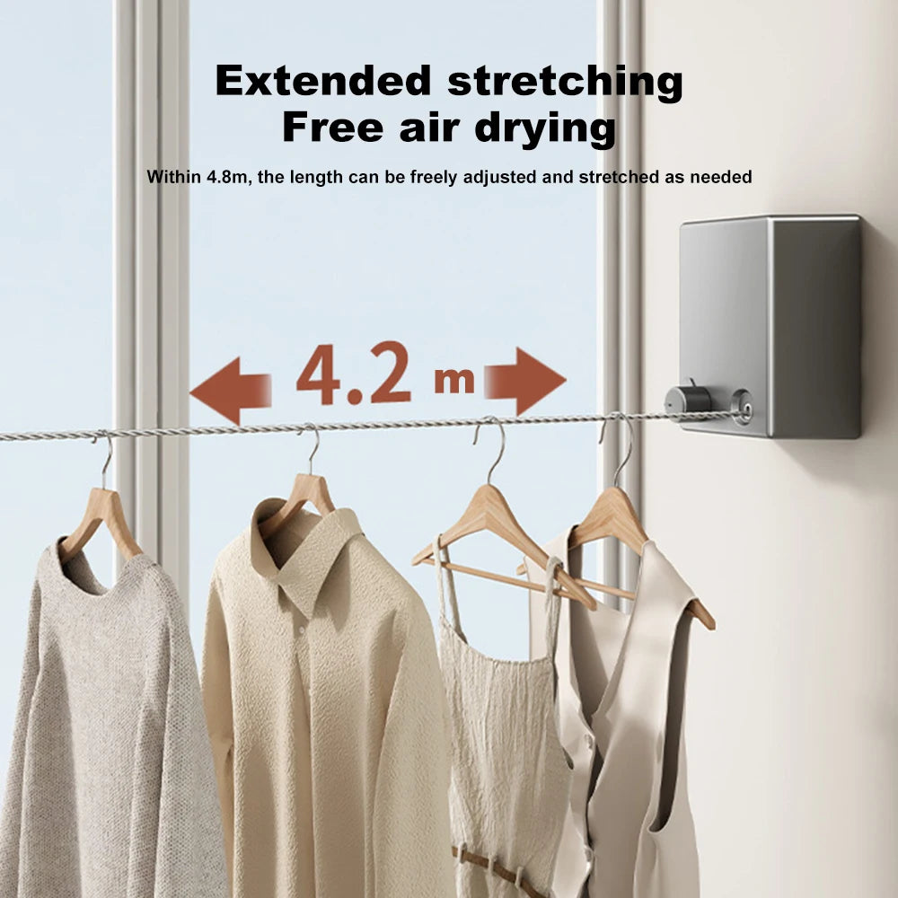 Retractable Space-Saving Clothesline