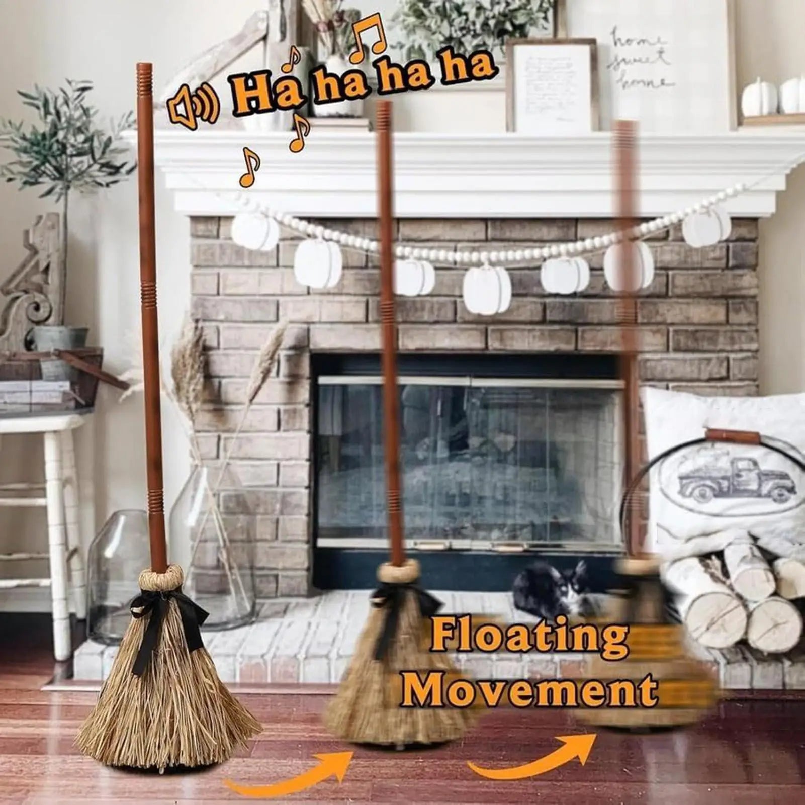 Spooky Floating Broom stick