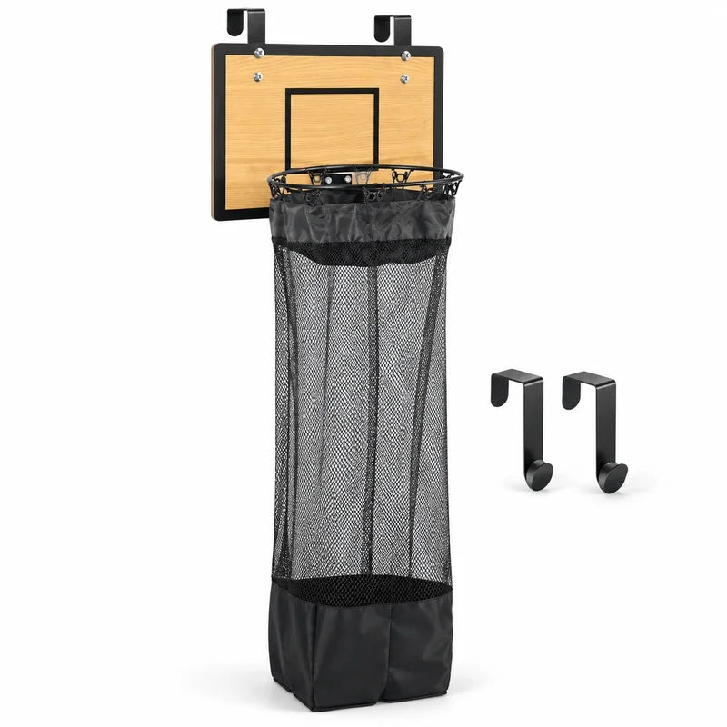 Wooden Basketball Hoop Laundry Hamper