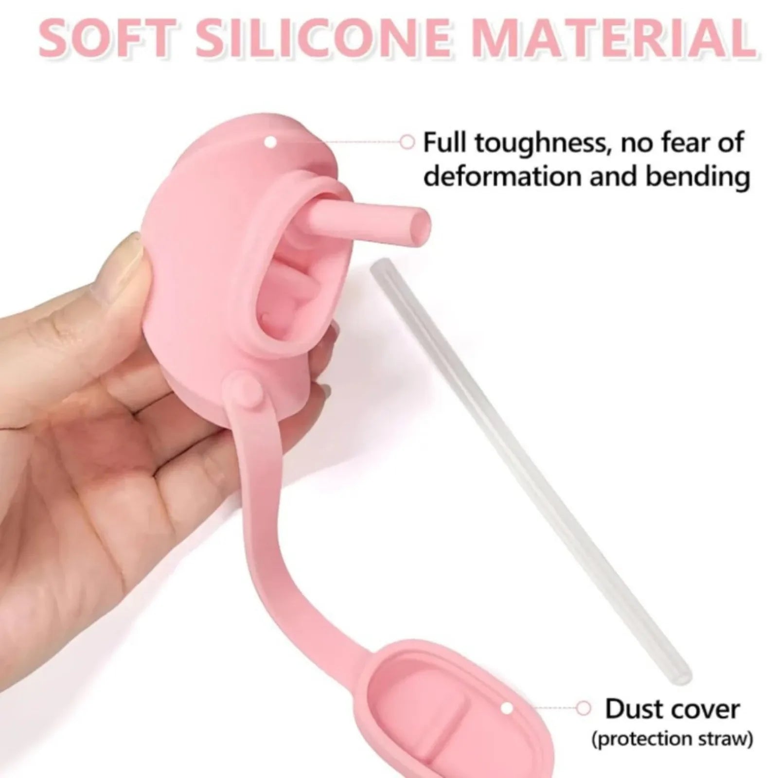 Silicon Can Lids with Straw