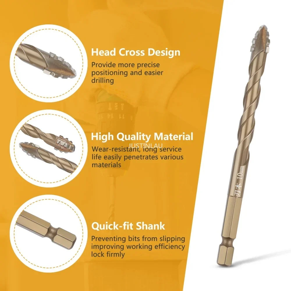 Titanium Steel Cross Drill Bit
