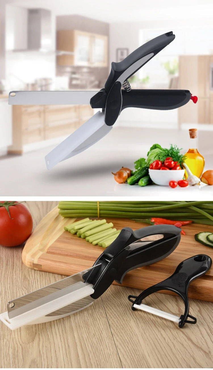 2 in 1 Scissors with Cutting Board