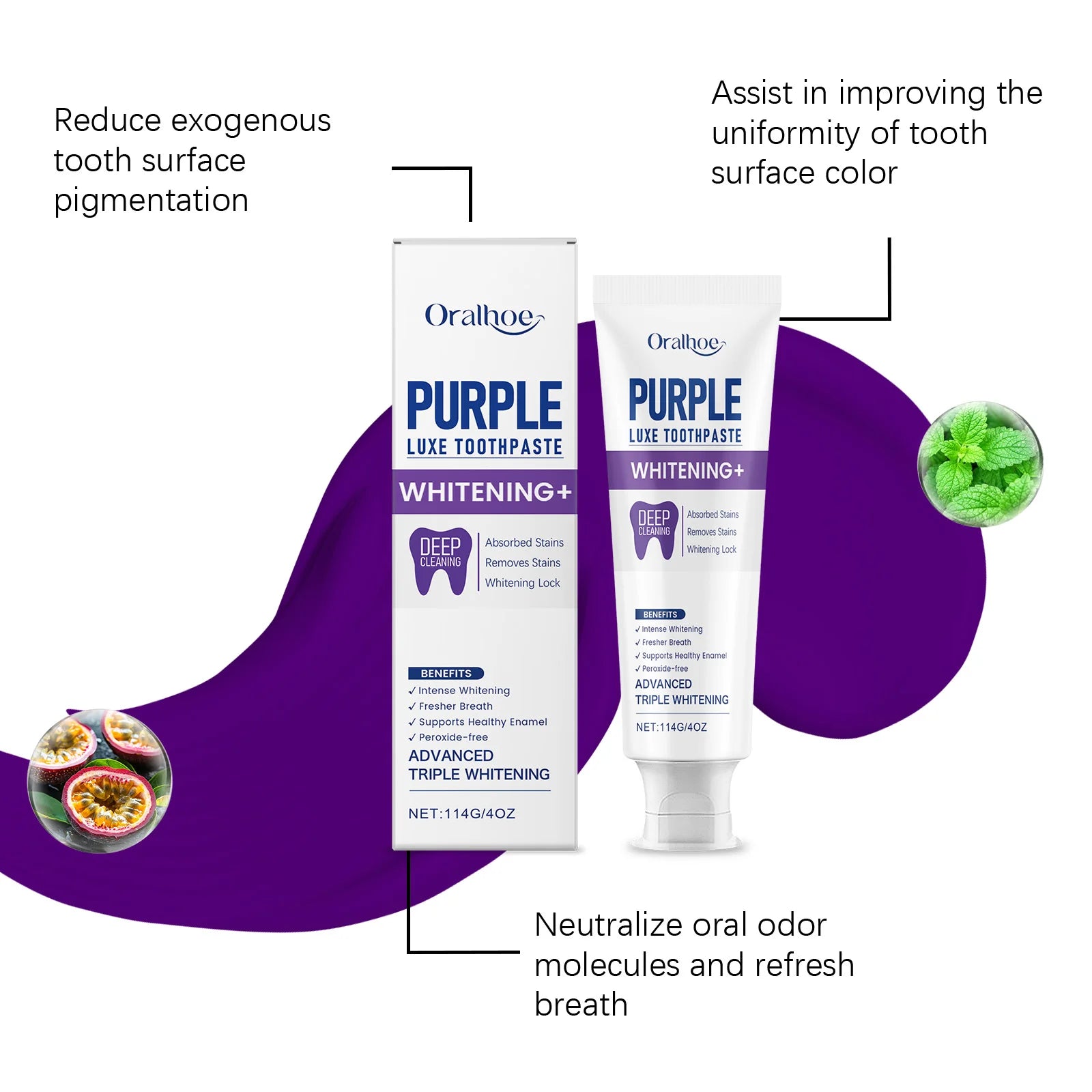 Purple Teeth Whitening Luxe Toothpaste
