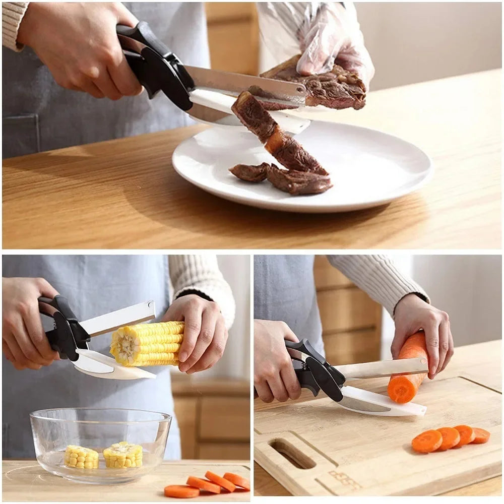 2 in 1 Scissors with Cutting Board