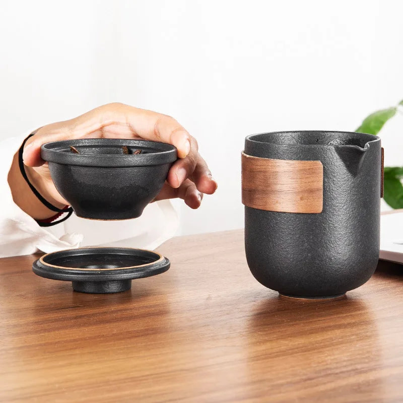 Portable Travel Ceramic Teaware Set