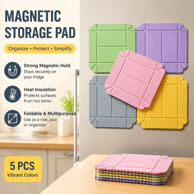 Multifunctional Magnetic Silicone Storage Pad