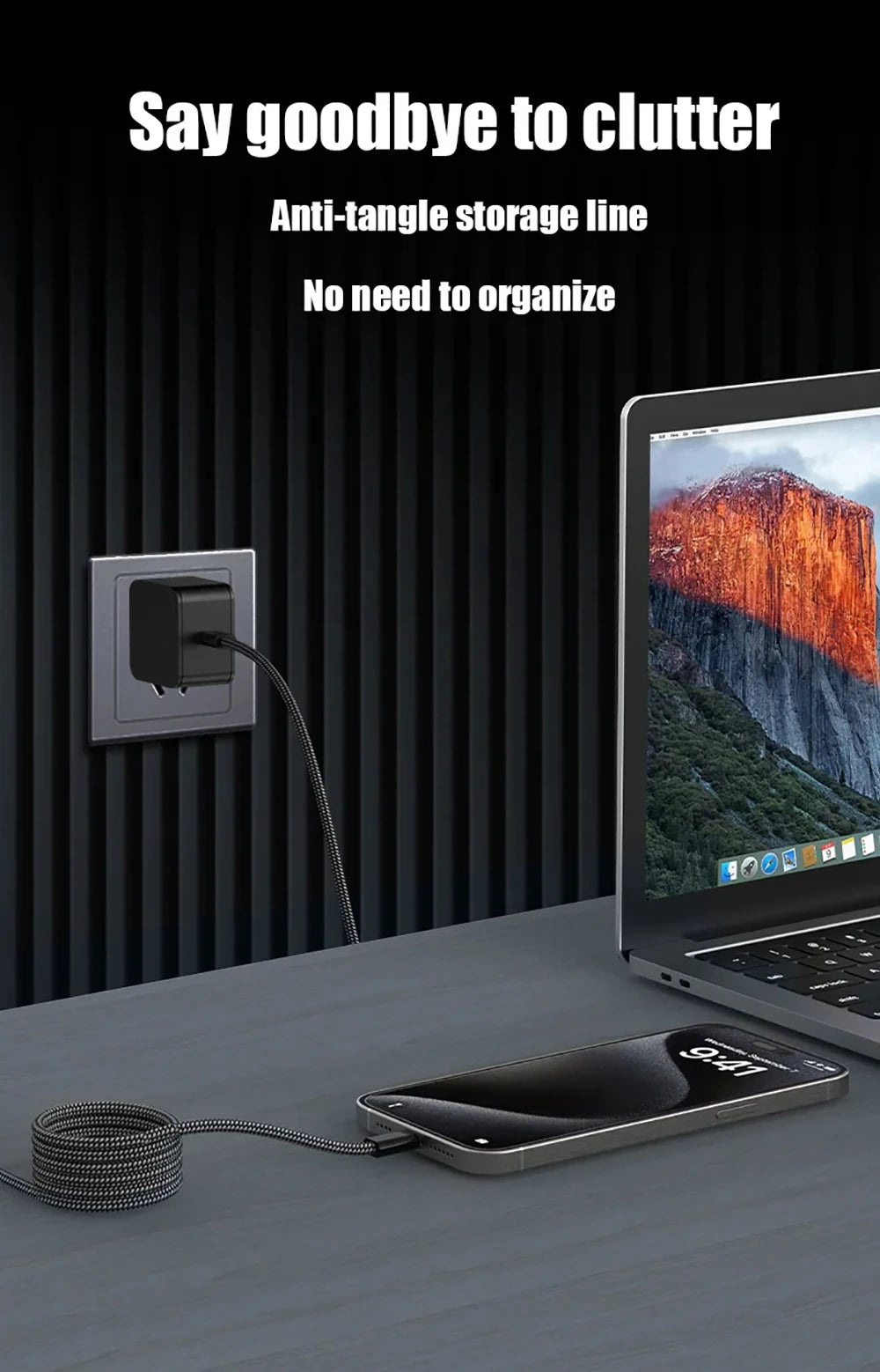 Magnetic Retractable Fast Charging Data Cable